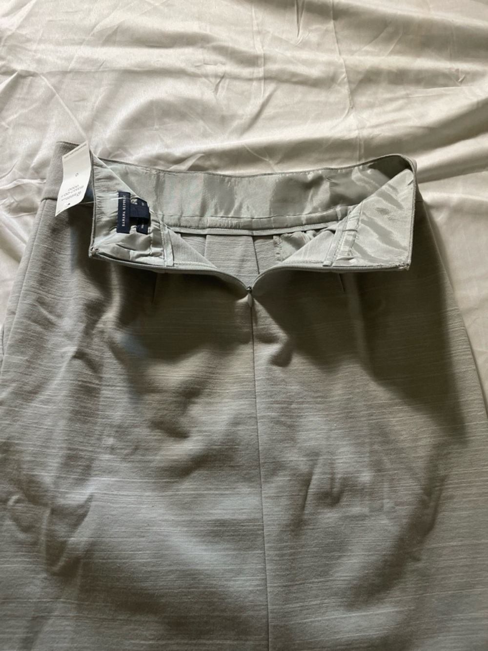 Banana Republic Gray Pleated Mini Skirt Size 0 High Waist A-Line NWT - Picture 5 of 7